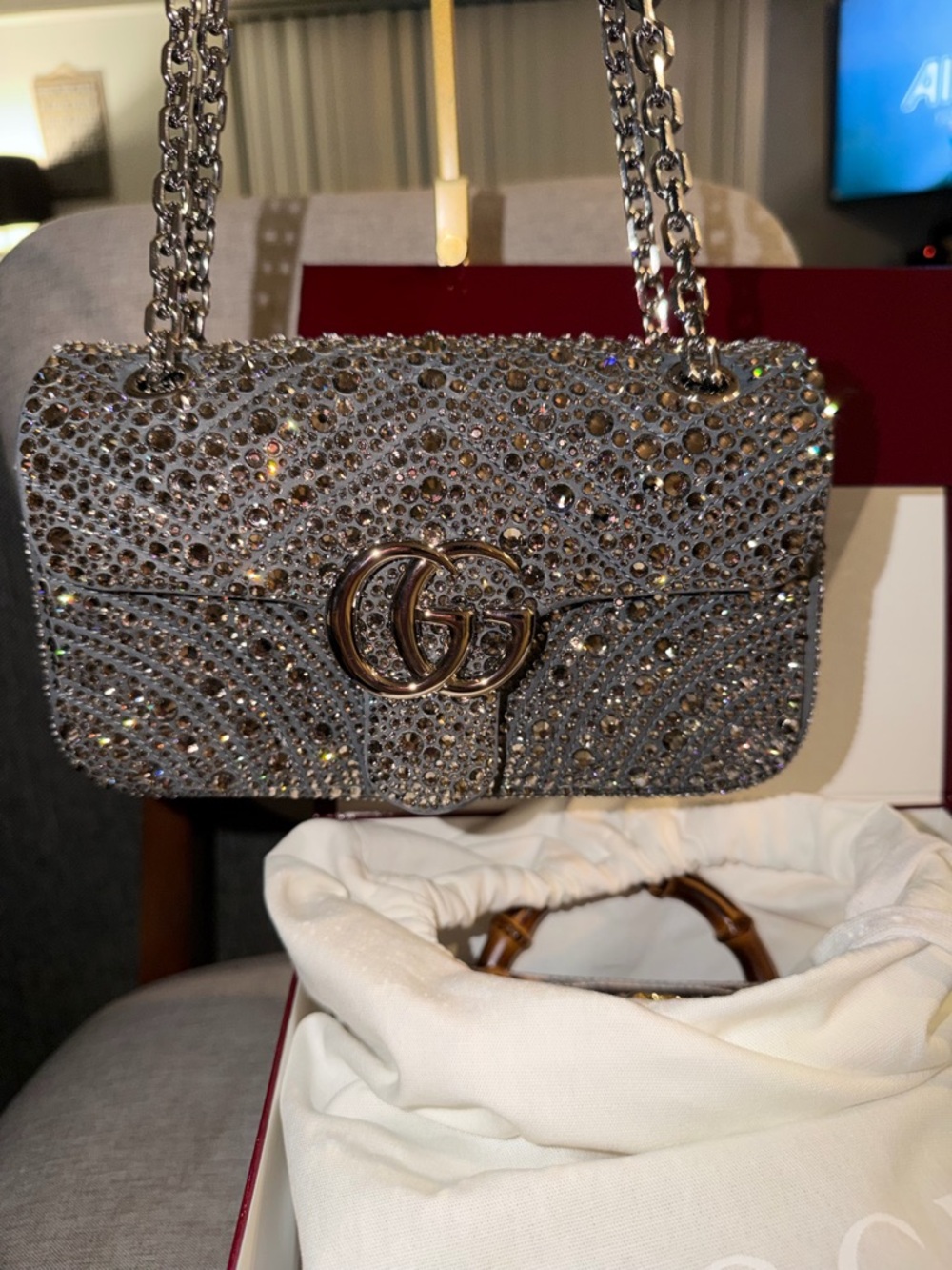 Gucci crystal Marmont flap  limited edition winter 2025 - Picture 9 of 13